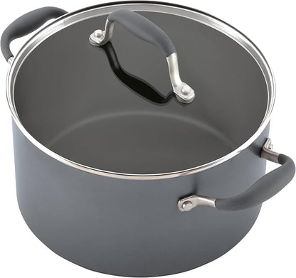Anolon Advanced Home Hard Anodized Nonstick Cookware Set, Pots and Pans Set, 9-Piece, Moonstone