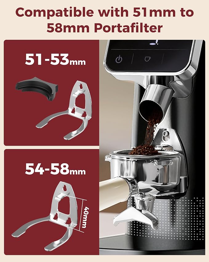 Tuni G2 Conical Burr Coffee Grinder with 70 Precise Grind Settings, Anti-Static Design, Adjustable Electronic Timer & LED Touchscreen, For Espresso Drip Cold Brew French Press, Stainless Steel, Black