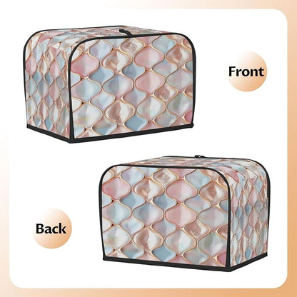 Pink Pearl Toaster Cover 4 Slice Wide Slot Washable Kitchen Appliance Covers Fingerprint Bread Machine Dust Cover Small Toaster Oven Accessories Covers Bread Maker Bag Women Gift