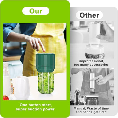 UNERVER Mason Jar Vacuum Sealer Kit, Electric Airtight Food Saver for Wide & Regular Mouth Jars, Easy to Use Vacuum Sealer for Meal Prep, Pantry Storage & Keeping Food Fresh Longer