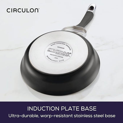 Circulon Symmetry Hard Anodized Nonstick Induction Frying Pan, 8.5-Inch Fry Pan, Black
