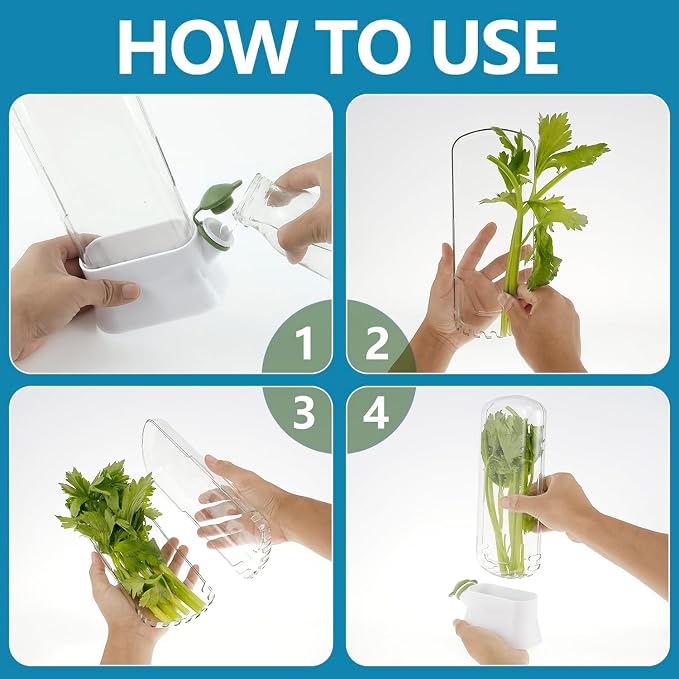 Fresh Herb Keeper for Refrigerator - Space-Saving Cilantro Container for Fridge - Clear Herb Saver for Cilantro, Mint & Asparagus - Herb Savor Bottle - Fresh Herb Storage