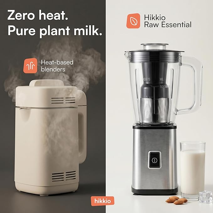 Plant Based Nut Milk Maker Machine with Pulp Filter, Homemade Almond, Hazelnut, Oat, Seed & Coconut Milk Maker, Blends & Strains in One Container – Easy to Clean, 20oz