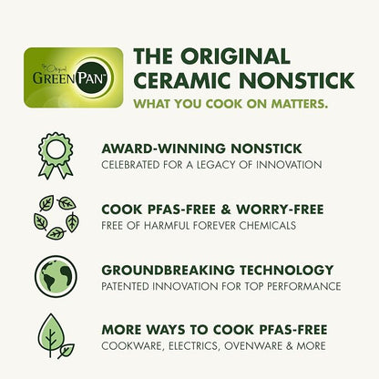 GreenPan Hybrid 13 Piece Nonstick Stainless Steel Cookware Set, APEX Tri-Ply Thermobond PFAS-Free Ceramic Pots & Pans, Induction & All Cooktop Compatible, Oven Temp to 850°F, Dishwasher Safe, Silver