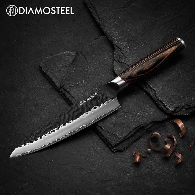 8 Inch Japanese Chef Knife, 3-Layer 9CR18MOV High Carbon Stainless Steel Gyuto Knife with Pakkawood Handle, Professional Kitchen Knife in Premium Gift Box
