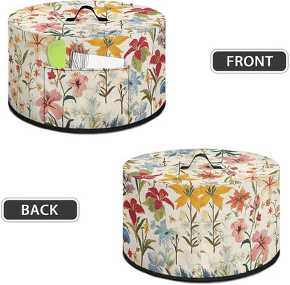 Slow Cooker Dust Cover Compatible with 6-8 qt Crock for Pot Mushroom Floral Small Kitchen Appliance Decor Dust Cover