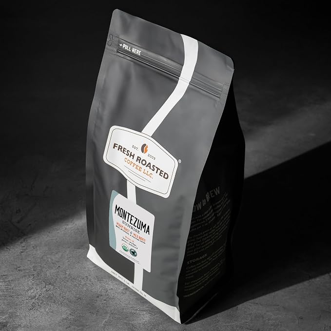 Fresh Roasted Coffee, Organic Montezuma Sunrise Whole Bean Coffee, Medium Roast, USDA Organic, 3rd Party Tested for Mold, Mycotoxin & Pesticides, Kosher, 5 lb (80 oz)