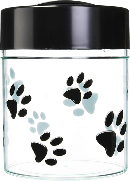 Pawvac Kilovac Airtight Pet Food Container – Multi-Use Vacuum Container for Pet Food and other Dry Goods – 2.5 lbs / 40 oz / 3.8L, Wide-Mouth, Patented Vacuum Seal, Clear with Paws
