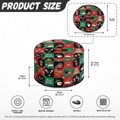 Christmas Patchwork Patterns Slow Cooker Dust Cover 6-8 qt Crock for Pot Keep Gingerbread Small Kitchen Appliance Clean Kitchen Home Accessories Decor Cover