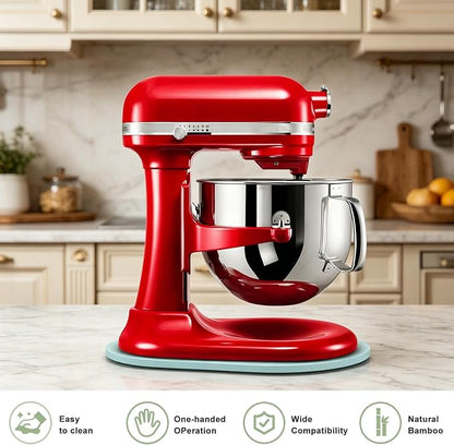 Mixer Slider for Kitchen Aid 5-8 Qt Bowl Lift Stand Mixer, Kitchen Appliance Wood Sliding Mat Countertop Storage Attachments, Mixer Accessories Sliding Tray Moving Board for Kitchen Aid, Blue