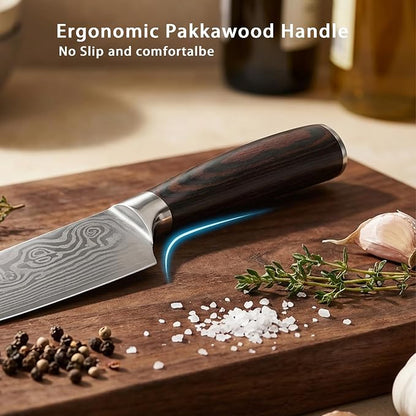 8 Inch Chef Knife- Professional Ultra Sharp Kitchen Knife Made of High-Carbon Stainless Steel (3Cr13) with Ergonomic Handle for Home Cooks & Master Chef