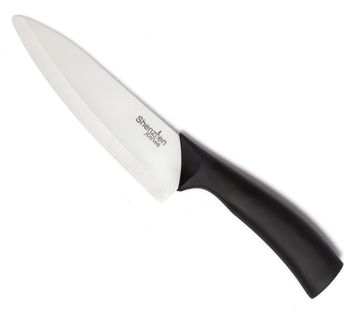 Shenzhen Knives White Ceramic 6 Inch Chef's Knife - Lightweight Kitchen Cutlery for Precision Cooking