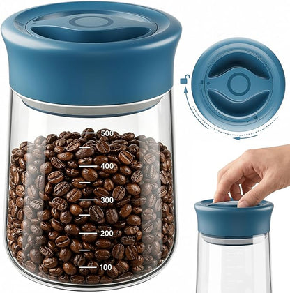 OURCABECUE Wide Mouth Mason Jar 16oz, Newly Upgraded Easy Open Rotating Lid, Food Grade Glass Storage Jar for Overnight Oats Yogurt Snacks Candy Jars