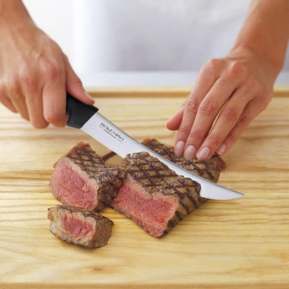 8 Inch Curved Breaking Butcher Knife With Ergonomic Handle, Good Sharpness For Meat Steak Cutting Slicing, High-Carbon Japanese Stainless Steel