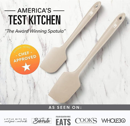 DI ORO Silicone Spatula - 600°F Heat-Resistant Rubber Kitchen Spatula for Baking, Scraping, & Mixing - BPA Free Nonstick Cookware Safe Flexible Utensil for Cooking - Dishwasher Safe (Clay)