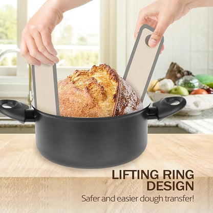 Koolstuffs Silicone Bread Sling for Dutch Oven, 2 PCS Non-Stick & Easy Clean Reusable Sourdough Mat, Sourdough Bread Baking Supplies, Tools ＆ Accessories