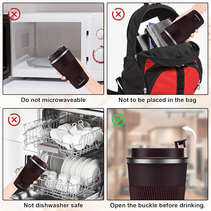 MOMSIV 17oz Travel Mug, Insulated Coffee Cup with Leakproof Lid, Vacuum Stainless Steel Double Walled Reusable Tumbler for Hot and Cold Water Coffee and Tea In Travel and Car