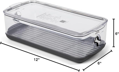 Progressive ProKeeper Stackable Produce ProKeeper Storage Container with Stay-Fresh Vent System (PKS-917 (5.7qt Long Produce))