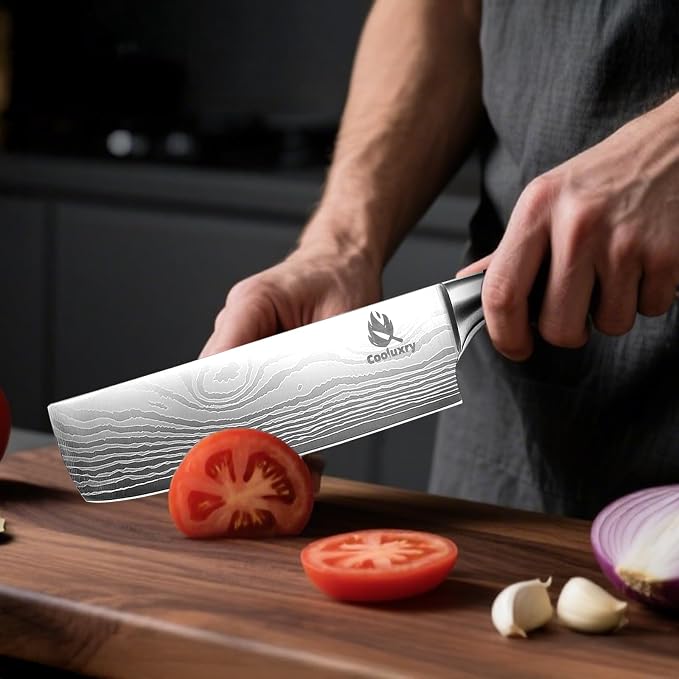 Kitchen Knife Set, 3 Piece Professional Chef Knife Set, High Carbon Stainless Steel Ultra Sharp Blade & Wooden Handle (3 Pcs)
