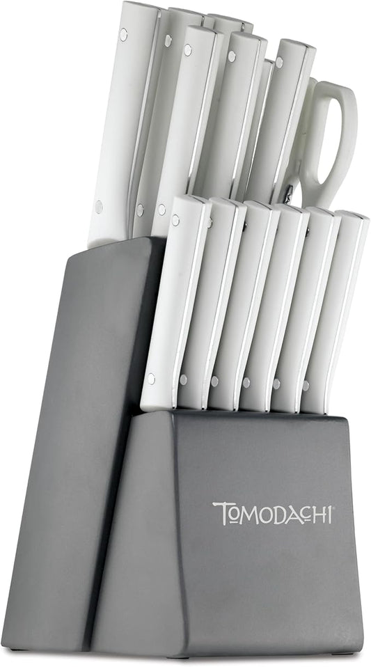 Hampton Forge 15 Piece Tomodachi Fuji Cutlery Block Set, Metallic
