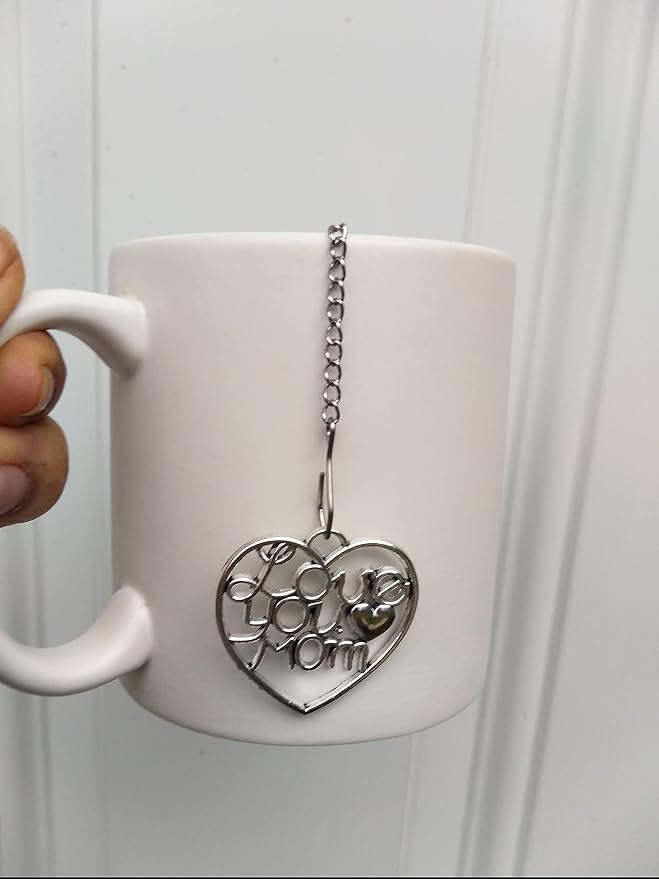 Love You Mom Heart Tea Infuser Ball for Loose Herbal Tea Brewing