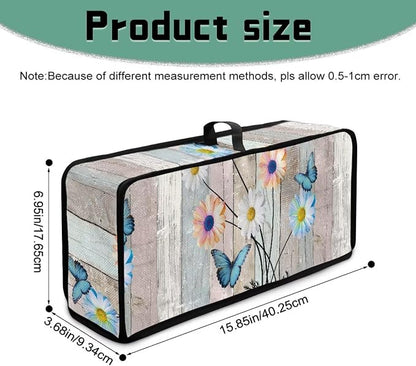 Slim Toaster 2 Slice Compact Thin Cover for 2 Slice Slim Toaster, Butterfly Daisy Dust Covers for Kitchen Appliances, Easy to Fold and Carry Water-Resistant