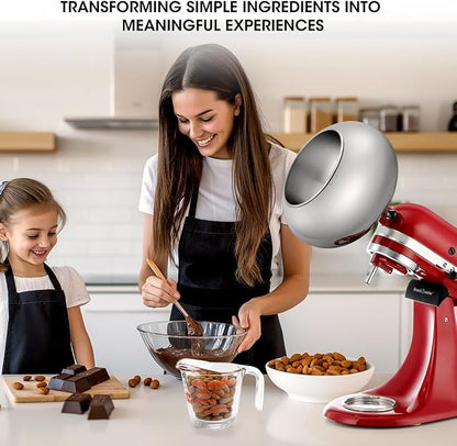 Aieve Snack Coater Compatible with KitchenAid Tilt-Head Stand Mixer, Chocolate Coating Attachment for Freeze-Dried Strawberries,Almonds,Pistachios & Nuts, Home & Commercial Use,Gift for Father's Day