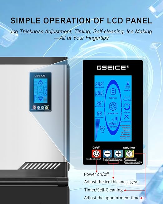Commercial Ice Maker Machine Head Only, 800lbs/24H ETL Commercial Ice Maker with Self-Cleaning, DOE&CEC Energy-efficient,48 Hours Timer, Stainless Steel Ice Maker for Restaurant Bar Cafe Hotel