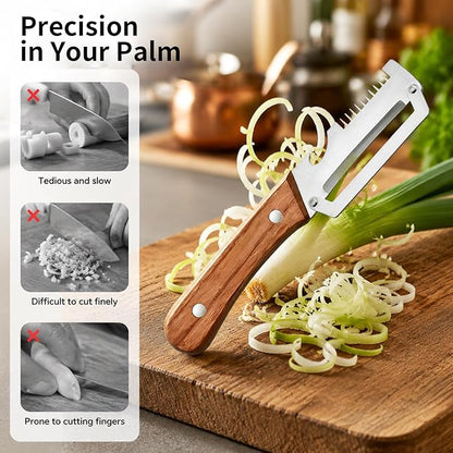 2PCS Multi-Functional Kitchen Peeler, 3 in 1 Premium Vegetable Peeler with Wooden Handle and Bottle Opener,Kitchen Gadgets Tool for Fruit Pumpkin Peeling Potato Carrot Veggie Peeler