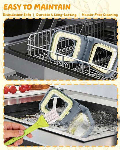 CHICHAUS Uncrustable Sandwich Maker,Sandwiches Pocket Circle Shape 3.7Inch Sandwich Cutter and Sealer,Sandwich Cutter for Kids Breakfast and lunchboxes (3-Shape Grey)