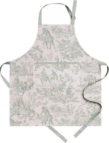 Maison d' Hermine 100% Cotton Apron for women with Pocket Kitchen Chef Apron for Men Cooking Spring Summer