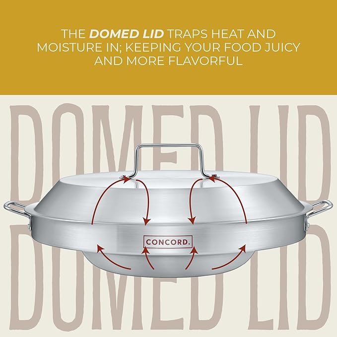 CONCORD Stainless Steel 3 Piece 22" Comal Cookware Set. Comales Discada Set