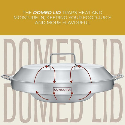 CONCORD Stainless Steel 3 Piece 22" Comal Cookware Set. Comales Discada Set