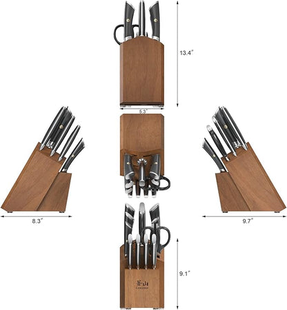 Cangshan ELBERT Series German Steel Forged Knife Block Sets (12-Piece, Black)