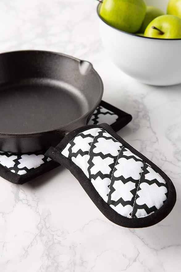 DII Lattice Basics Collection Kitchen Essentials, Pan Handle Set, White, 3, Piece