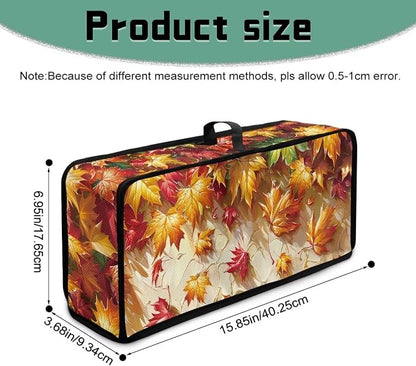 Toaster Cover 2 Slice Maple Leaf Fabric Water-Resistant Folding 2 Slice Slim Toaster Cover, Heat-Resistant Thanksgiving Protective Covers for Small Appliance