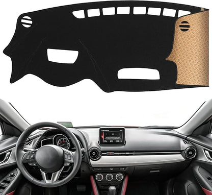Dash Cover, Anti-Glare, Sun Protection, Dustproof, UV-Proof, Dashboard Covers, Interior Car Accessorie Fit for 2016-2022 Ma-zda CX-3 (Fits Vehicle with HUD Models), Black