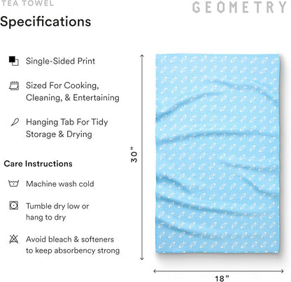 GEOMETRY Tea Towels – Spring & Summer Collection – Quick-Dry, Ultra-Absorbent, Reusable Microfiber Kitchen Towels for Drying & Cleaning - Horizon - 3 Pack