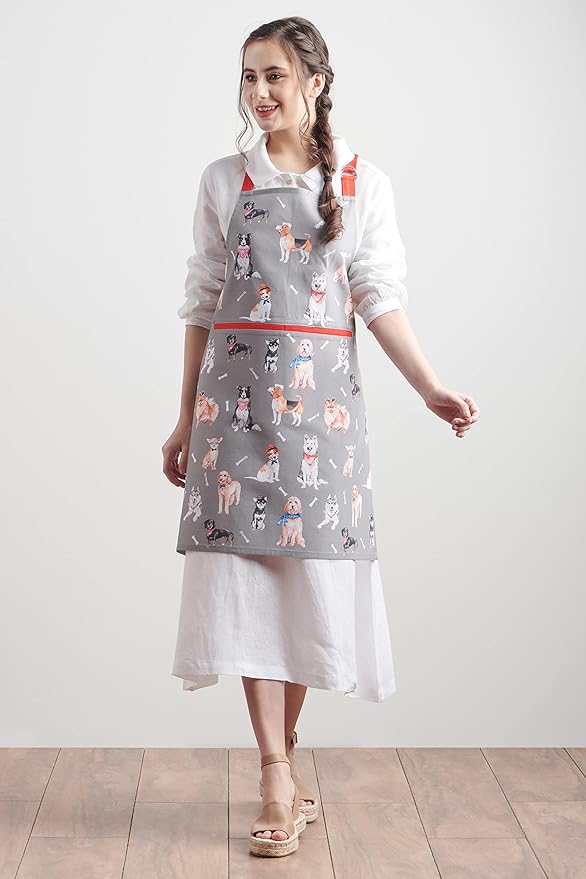 Maison d' Hermine 100% Cotton Apron for women with Pocket Kitchen Chef Apron for Men Cooking Spring Summer