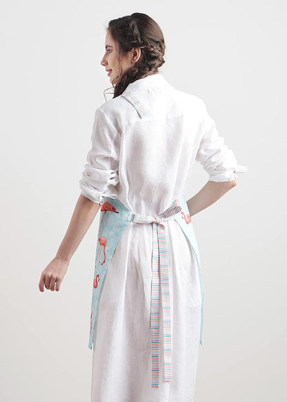 Maison d' Hermine 100% Cotton Apron for women with Pocket Kitchen Chef Apron for Men Cooking Spring Summer