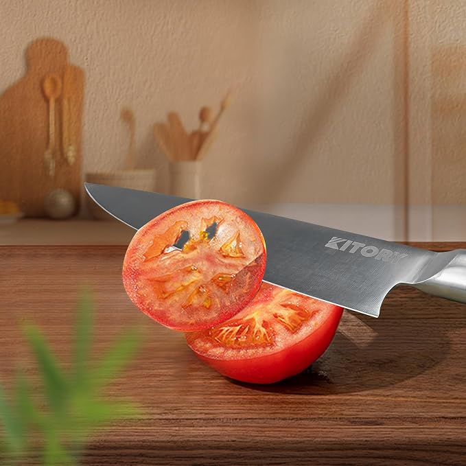 Kitory Chef Knife 8" - Japanese Style Pro Kitchen Knife - Forged German High Carbon Steel - Full Tang Pakkawood Handle-Gift Box included