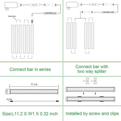 AIBOO LED Under Counter Light Rigid Bar Kit, Plug in Corded 12V LED Under Cabinet Lighting Dimmable with Switch for Counter Shelf Showcase Display Lighting (6 Panels,Daylight White)