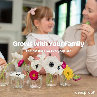WeeSprout Baby Food Storage Glass Jars w/Lids (4 oz, 12 Pack) Pastel Variety, Snack, Reusable Small Containers, Fridge or Freezer, Microwave & Dishwasher Safe, Essentials for Infants