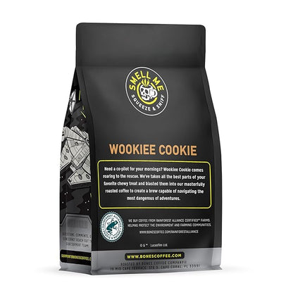 Bones Coffee Company Star Wars Wookiee Cookie Chocolate Chip Cookie Flavored Coffee, Medium Roast Low Acid Arabica Beans Compatible with Auto drip and French Press Coffee Maker, 12 Oz Ground