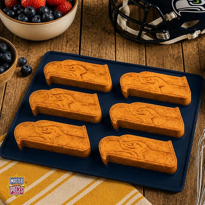 FanPans NFL Seattle Seahawks Silicone Muffin Pan - Oven & Dishwasher Safe - Perfect for Seahawks Snacks & Gifts