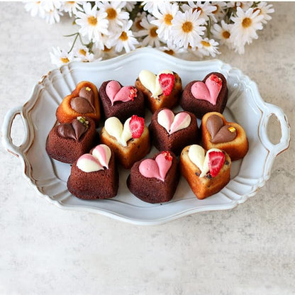 6 Cup Valentines Heart Shape Muffin Cupcake Pan Nonstick Cheesecake Brownie Cookie Cake Baking Tin Tray Mold, for Christmas Birthday Anniversary Wedding