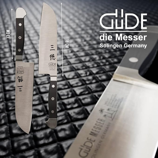 Güde Alpha Series Hand Forged/Sharpened Santoku Knife, 7-in - Ice Hardened Steel - Made in Solingen, Germany Since 1910