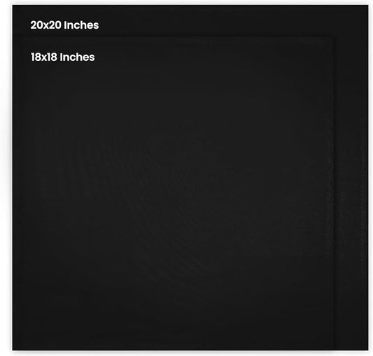 Utopia Kitchen Black Cloth Napkins [12 Pack, 18x18 Inch] Absorbent Cotton Blend Washable and Reusable for Dinner, Restaurant, Lunch, Wedding and Hotel