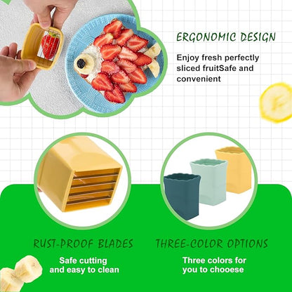 3PCS Fruit Slicer Cup Strawberry Slicer, Strawberries Cutter Cup, Speed Cutter for Banana Grape Egg Kitchen Portable Slicing Tool