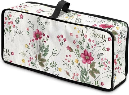 Fresh Floral Toaster Cover 2 Slice Long Slot Slim Toaster Dust Cover, Easy to Fold and Carry, Heat-Resistant Dustproof Protective Covers for Small Appliance